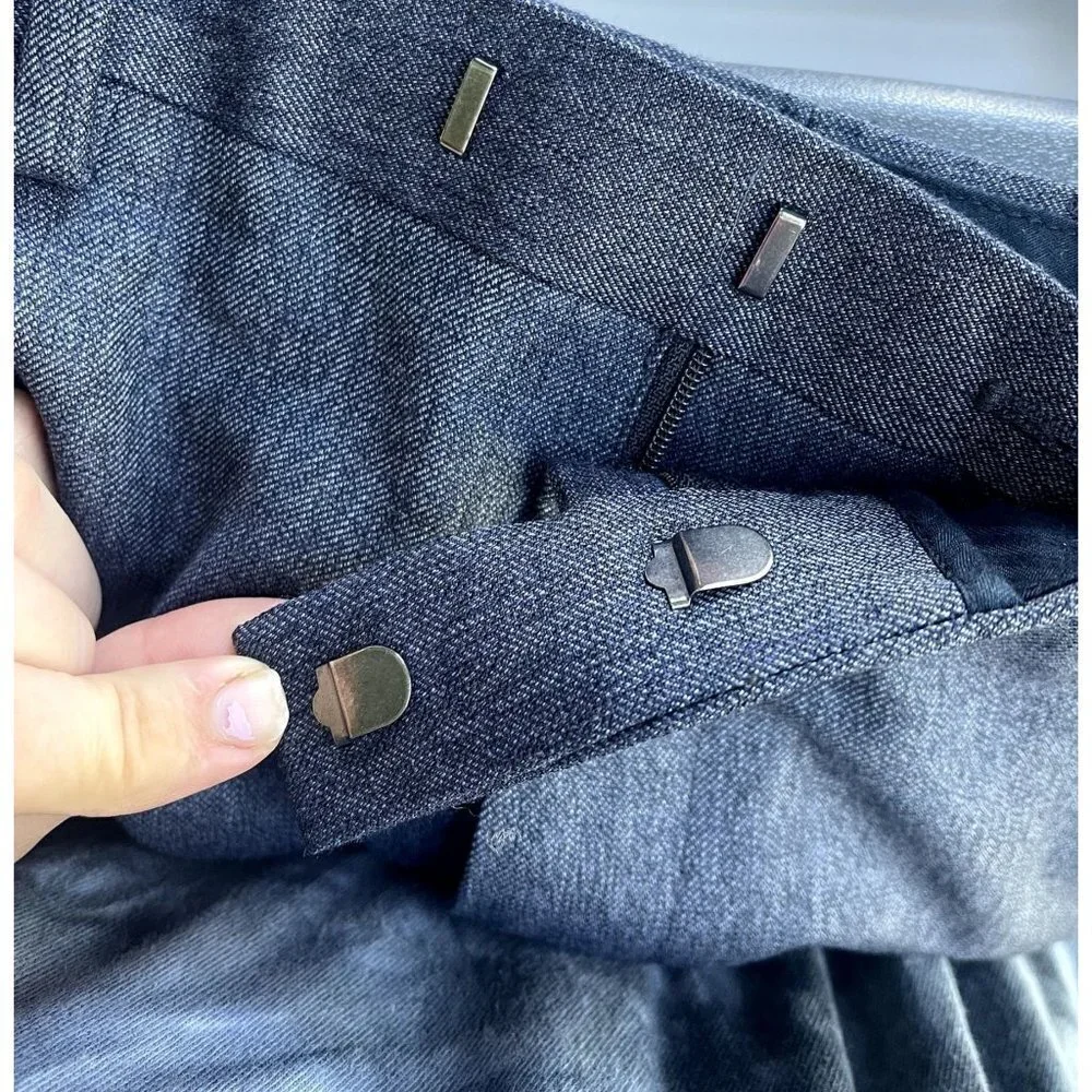Banana Republic Dress Wool Size 31X30 Modern Slim‎ Navy Blue Gray Pants